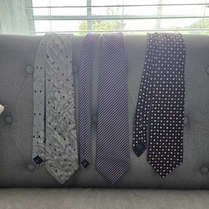 Lot of 3 ties 100% silk